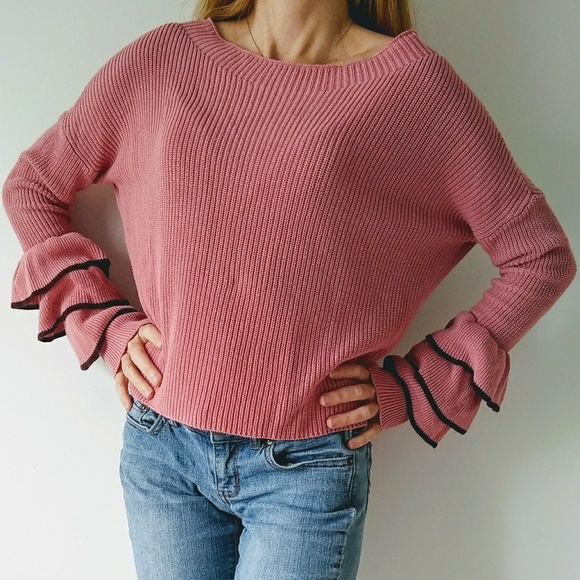 express pink sweater